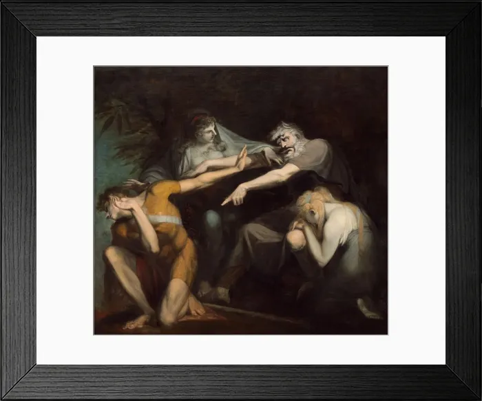 Framed Print : Oedipus Cursing His Son Polynices, 1786. Creator: Henry Fuseli Framed Print : Oedipus Cursing His Son Polynices, 1786. Creator: Henry Fuseli