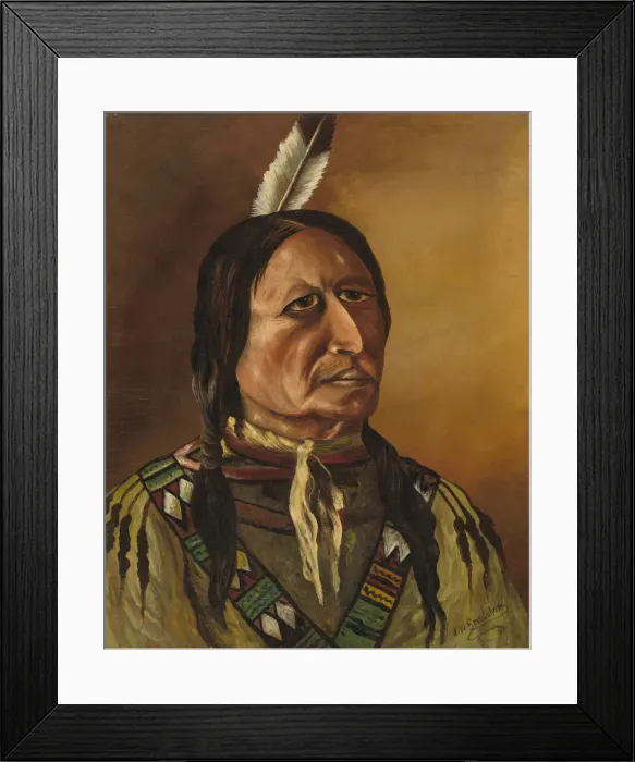 Framed Print : Plains Indian, fourth quarter 19th century. Creator: J. W. Bradshaw Framed Print : Plains Indian, fourth quarter 19th century. Creator: J. W. Bradshaw