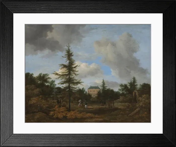 Framed Print : Country House in a Park, c. 1675. Creator: Jacob van Ruisdael Framed Print : Country House in a Park, c. 1675. Creator: Jacob van Ruisdael