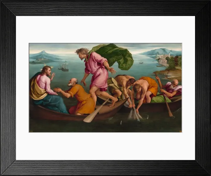 Framed Print : The Miraculous Draught of Fishes, 1545. Creator: Jacopo Bassano il vecchio Framed Print : The Miraculous Draught of Fishes, 1545. Creator: Jacopo Bassano il vecchio