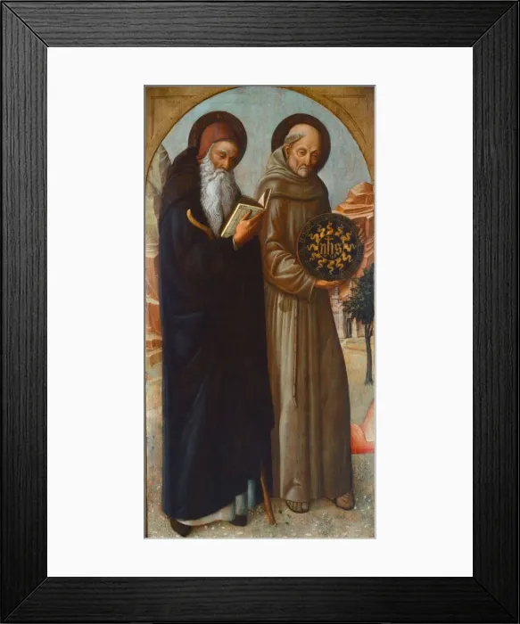 Framed Print : Saint Anthony Abbot and Saint Bernardino of Siena, 1459. Creator: Jacopo Bellini Framed Print : Saint Anthony Abbot and Saint Bernardino of Siena, 1459. Creator: Jacopo Bellini