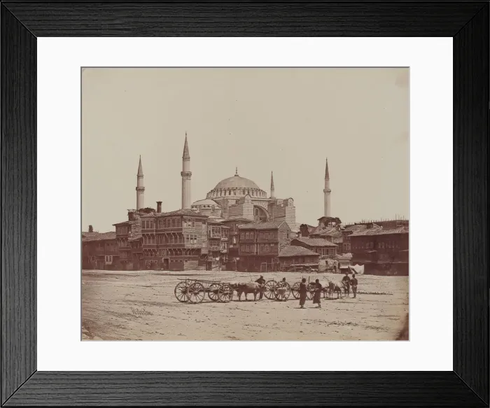 Framed Print : Hagia Sophia from Place l Hippodrome, 1857. Creator: James Robertson Framed Print : Hagia Sophia from Place l Hippodrome, 1857. Creator: James Robertson