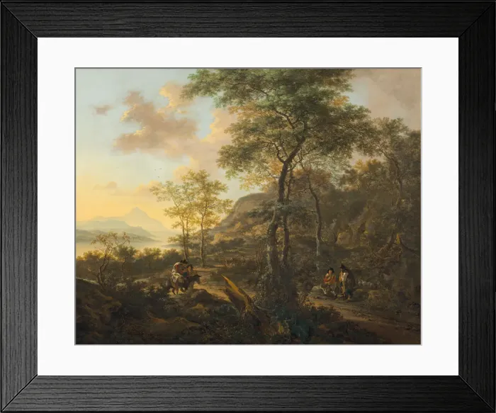 Framed Print : An Italianate Evening Landscape, c. 1650. Creator: Jan Dirksz Both Framed Print : An Italianate Evening Landscape, c. 1650. Creator: Jan Dirksz Both