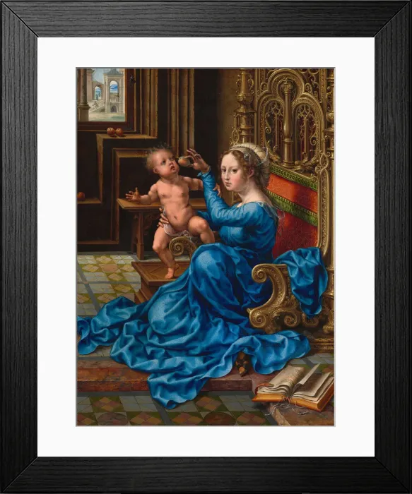 Framed Print : Madonna and Child, c. 1532. Creator: Jan Gossaert Framed Print : Madonna and Child, c. 1532. Creator: Jan Gossaert