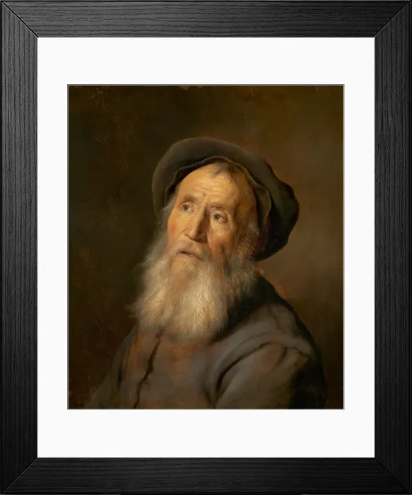 Framed Print : Bearded Man with a Beret, c. 1630. Creator: Jan Lievens Framed Print : Bearded Man with a Beret, c. 1630. Creator: Jan Lievens