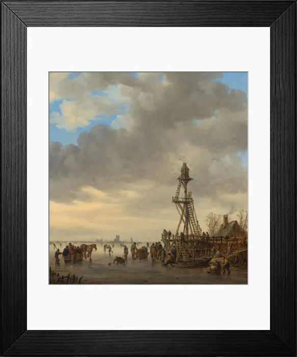 Framed Print : Ice Scene near a Wooden Observation Tower, 1646. Creator: Jan van Goyen Framed Print : Ice Scene near a Wooden Observation Tower, 1646. Creator: Jan van Goyen
