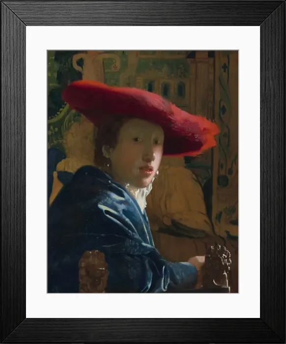 Framed Print : Girl with the Red Hat, c. 1665 / 1666. Creator: Jan Vermeer Framed Print : Girl with the Red Hat, c. 1665 / 1666. Creator: Jan Vermeer