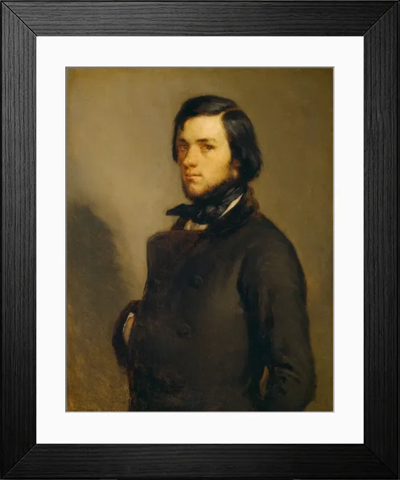 Framed Print : Portrait of a Man, c. 1845. Creator: Jean Francois Millet Framed Print : Portrait of a Man, c. 1845. Creator: Jean Francois Millet