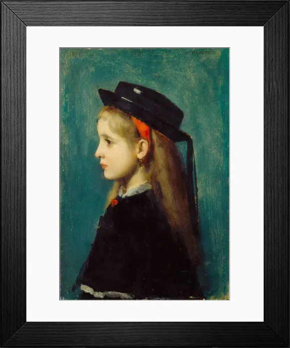 Framed Print : Alsatian Girl, 1873. Creator: Jean Jacques Henner Framed Print : Alsatian Girl, 1873. Creator: Jean Jacques Henner