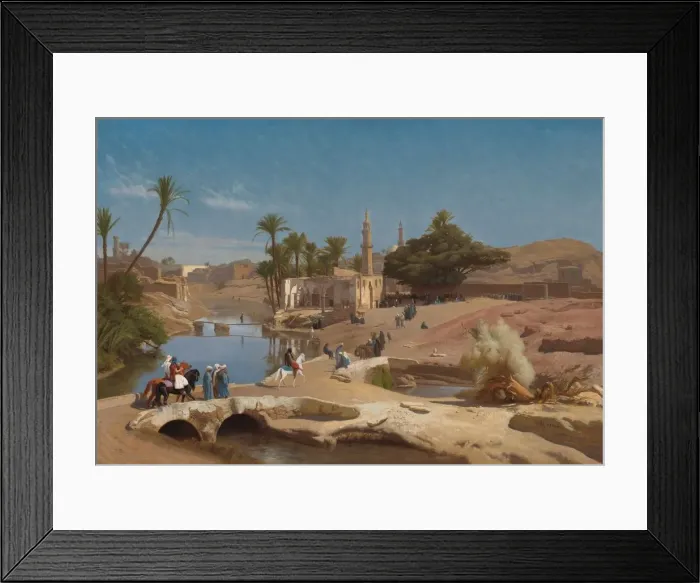 Framed Print : View of Medinet El-Fayoum, c. 1868 / 1870. Creator: Jean-Leon Gerome Framed Print : View of Medinet El-Fayoum, c. 1868 / 1870. Creator: Jean-Leon Gerome