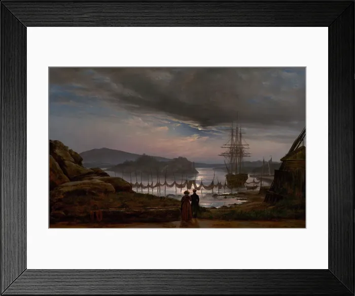 Framed Print : View from Vaekero near Christiania, 1827. Creator: Johan Christian Dahl Framed Print : View from Vaekero near Christiania, 1827. Creator: Johan Christian Dahl