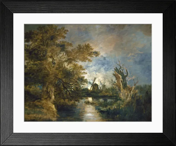 Framed Print : Moonlight on the Yare, c. 1816 / 1817. Creator: John Crome Framed Print : Moonlight on the Yare, c. 1816 / 1817. Creator: John Crome