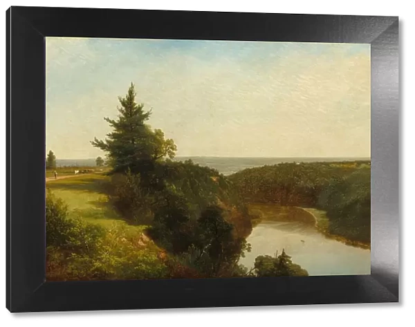 View on the Genesee near Mount Morris, 1857. Creator: John Frederick Kensett