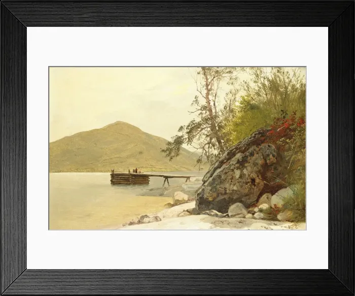 Framed Print : Landing at Sabbath Day Point, c. 1853. Creator: John Frederick Kensett Framed Print : Landing at Sabbath Day Point, c. 1853. Creator: John Frederick Kensett