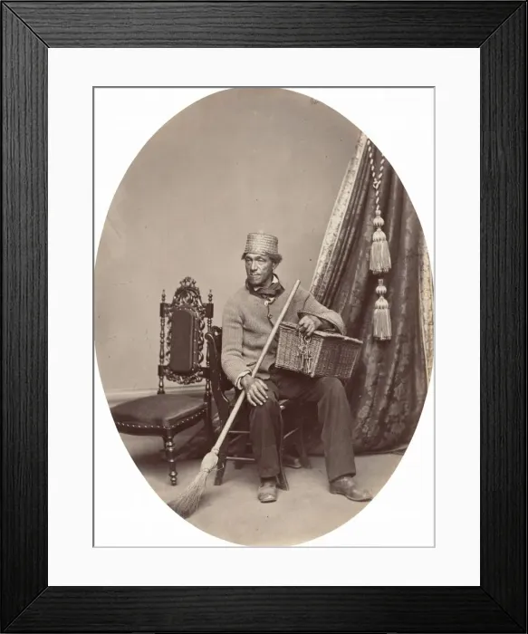 Framed Print : Portrait of a Man [recto], c. 1862-1864. Creator: George K Warren
