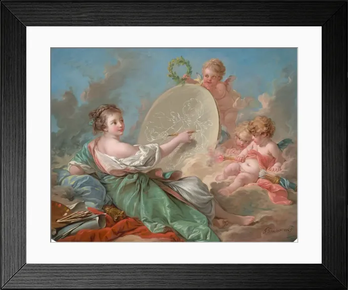Framed Print : Allegory of Painting, 1765. Creator: Francois Boucher Framed Print : Allegory of Painting, 1765. Creator: Francois Boucher