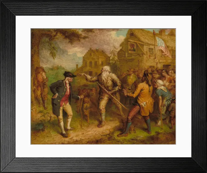 Framed Print : The Return of Rip Van Winkle, 1849. Creator: John Quidor Framed Print : The Return of Rip Van Winkle, 1849. Creator: John Quidor