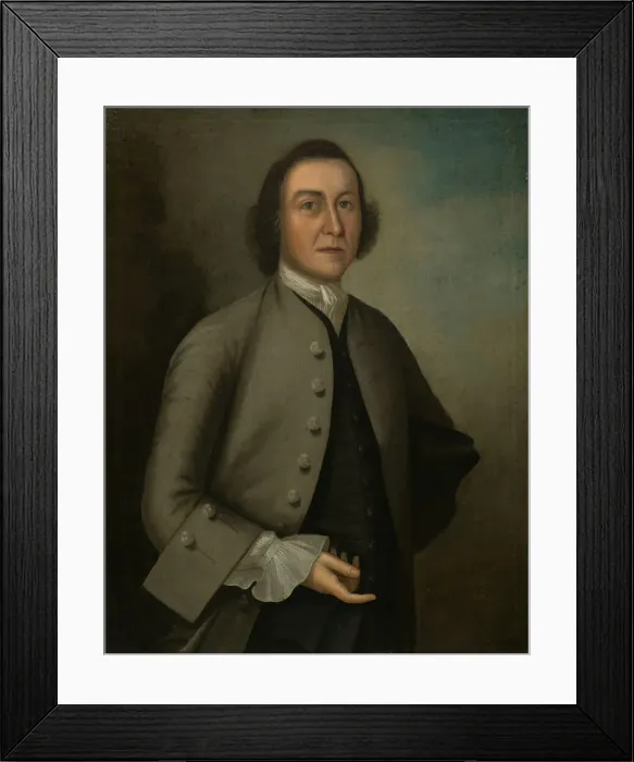 Framed Print : Dr. William Foster, 1755. Creator: Joseph Badger Framed Print : Dr. William Foster, 1755. Creator: Joseph Badger