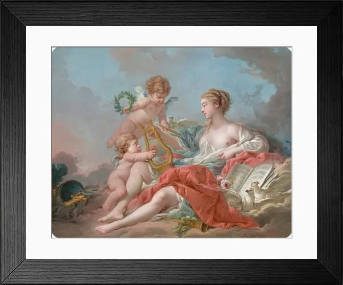 Framed Print : Allegory of Music, 1764. Creator: Francois Boucher Framed Print : Allegory of Music, 1764. Creator: Francois Boucher