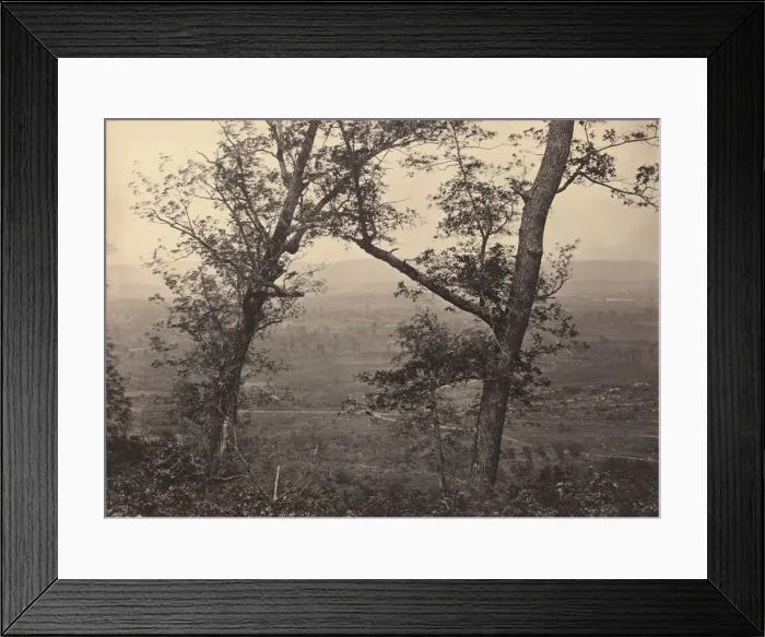 Framed Print : Orchard Knob from Mission Ridge, 1864-1866. Creator: George N. Barnard Framed Print : Orchard Knob from Mission Ridge, 1864-1866. Creator: George N. Barnard