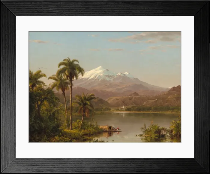 Framed Print : Tamaca Palms, 1854. Creator: Frederic Edwin Church Framed Print : Tamaca Palms, 1854. Creator: Frederic Edwin Church