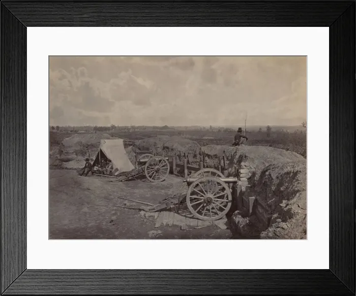 Framed Print : Rebel Works in Front of Atlanta, GA, No. 4, 1864. Creator: George N. Barnard