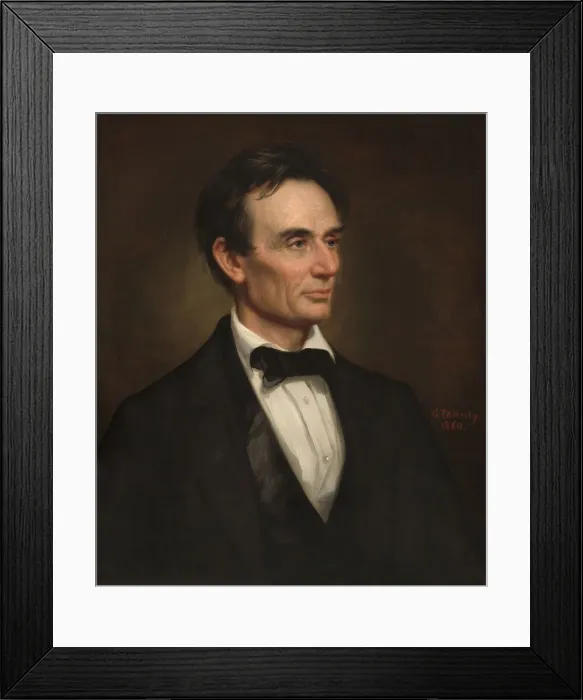 Framed Print : Abraham Lincoln, 1860. Creator: George Peter Alexander Healy Framed Print : Abraham Lincoln, 1860. Creator: George Peter Alexander Healy