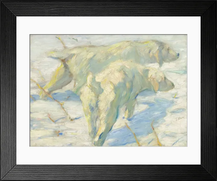 Framed Print : Siberian Dogs in the Snow, 1909 / 1910. Creator: Franz Marc Framed Print : Siberian Dogs in the Snow, 1909 / 1910. Creator: Franz Marc