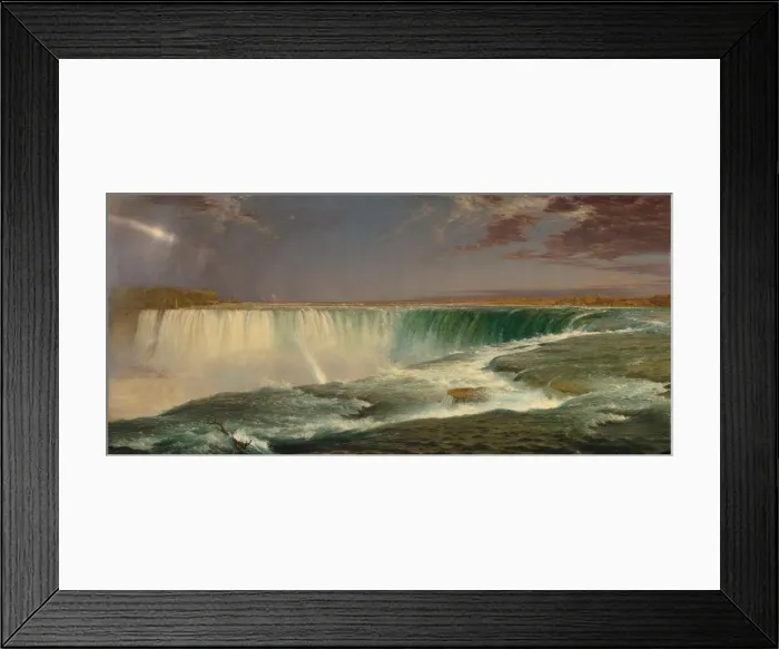 Framed Print : Niagara, 1857. Creator: Frederic Edwin Church Framed Print : Niagara, 1857. Creator: Frederic Edwin Church