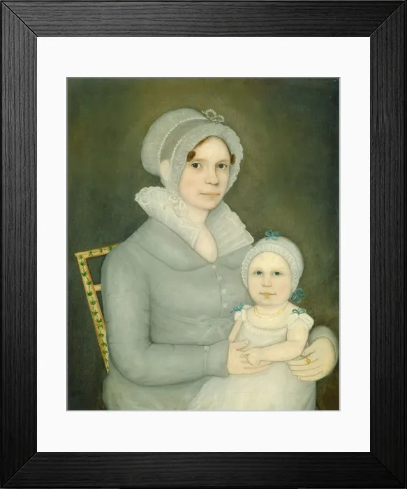 Framed Print : Mrs. John Harrisson and Daughter, c. 1823. Creator: Frederick Mayhew Framed Print : Mrs. John Harrisson and Daughter, c. 1823. Creator: Frederick Mayhew