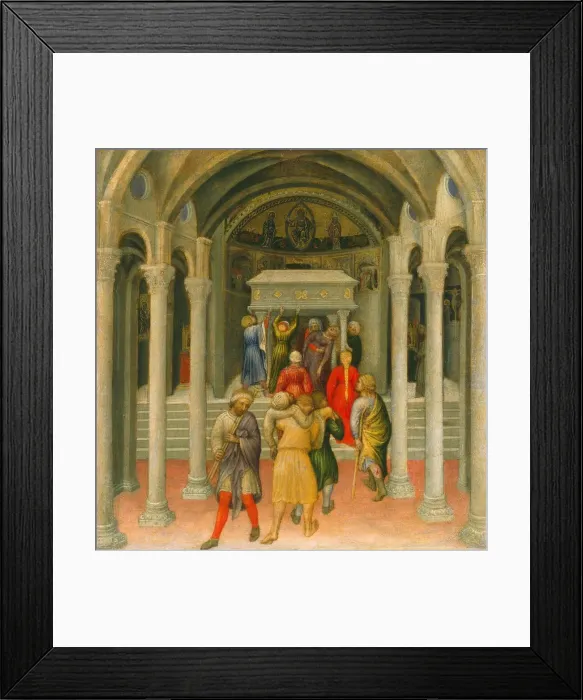Framed Print : The Crippled and Sick Cured at the Tomb of Saint Nicholas, 1425. Creator: Gentile da Fabriano Framed Print : The Crippled and Sick Cured at the Tomb of Saint Nicholas, 1425. Creator: Gentile da Fabriano