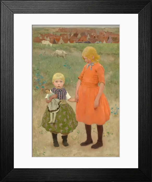 Framed Print : The Sisters, c. 1895. Creator: Gari Melchers Framed Print : The Sisters, c. 1895. Creator: Gari Melchers