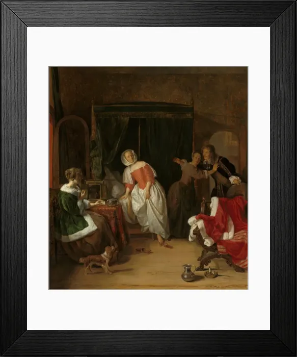 Framed Print : The Intruder, c. 1660. Creator: Gabriel Metsu Framed Print : The Intruder, c. 1660. Creator: Gabriel Metsu
