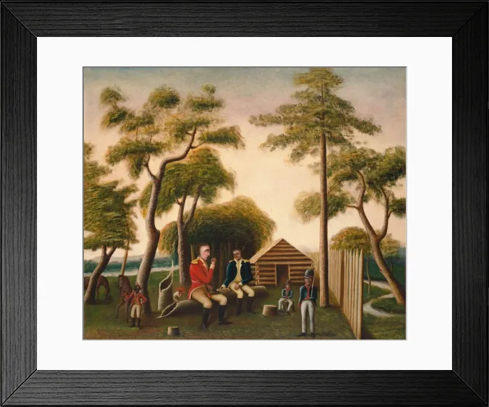 Framed Print : Marion Feasting the British Officer on Sweet Potatoes, 1848 Framed Print : Marion Feasting the British Officer on Sweet Potatoes, 1848