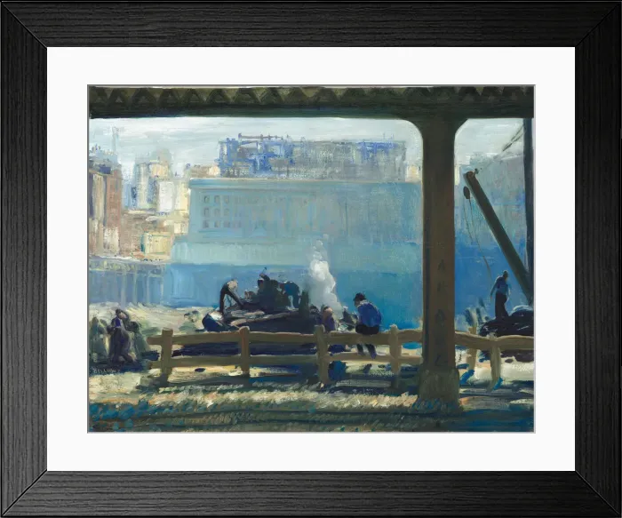 Framed Print : Blue Morning, 1909. Creator: George Wesley Bellows Framed Print : Blue Morning, 1909. Creator: George Wesley Bellows