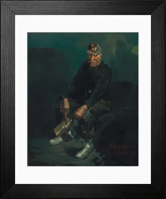 Framed Print : The Fire Boss, 1925. Creator: George Benjamin Luks Framed Print : The Fire Boss, 1925. Creator: George Benjamin Luks