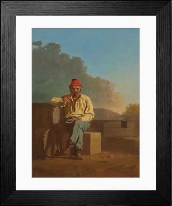 Framed Print : Mississippi Boatman, 1850. Creator: George Caleb Bingham Framed Print : Mississippi Boatman, 1850. Creator: George Caleb Bingham