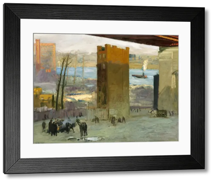 Framed Print : The Lone Tenement, 1909. Creator: George Wesley Bellows Framed Print : The Lone Tenement, 1909. Creator: George Wesley Bellows