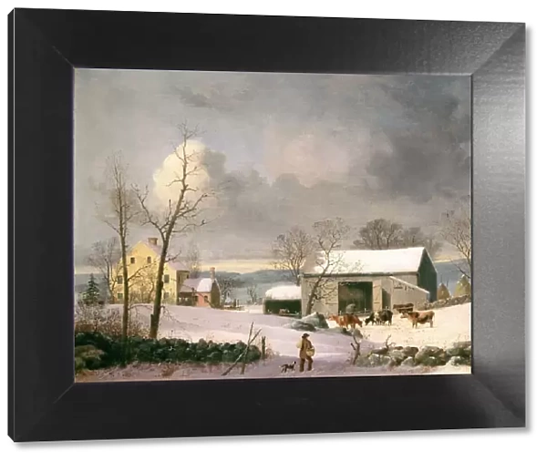 Winter in the Country, c. 1858. Creator: George Henry Durrie