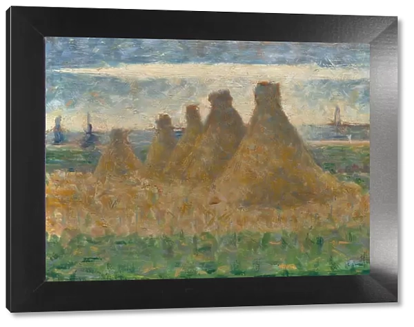 Haystacks, c. 1882. Creator: Georges-Pierre Seurat