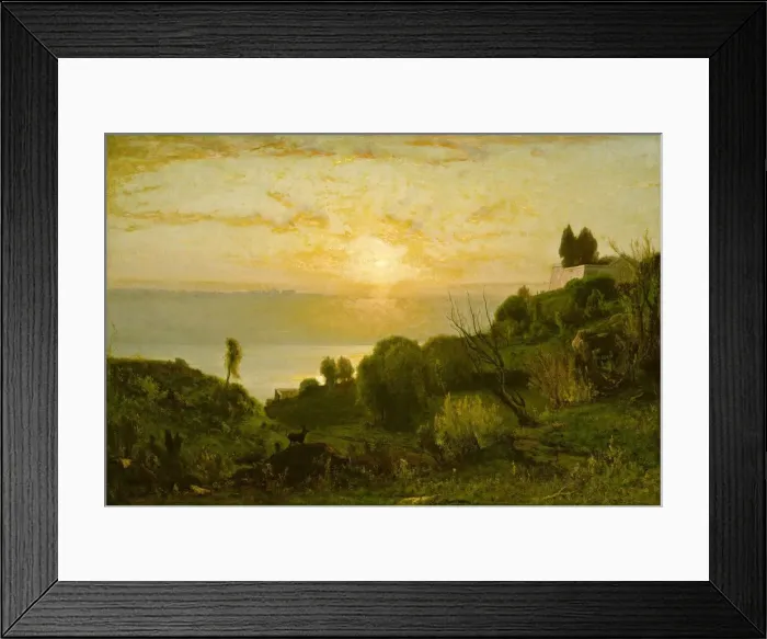 Framed Print : Lake Albano, Sunset, c. 1874. Creator: George Inness Framed Print : Lake Albano, Sunset, c. 1874. Creator: George Inness