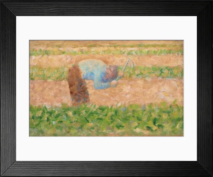 Framed Print : Man with a Hoe, c. 1882. Creator: Georges-Pierre Seurat Framed Print : Man with a Hoe, c. 1882. Creator: Georges-Pierre Seurat