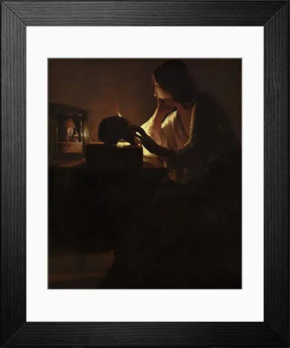 Framed Print : The Repentant Magdalen, c. 1635 / 1640. Creator: Georges de la Tour Framed Print : The Repentant Magdalen, c. 1635 / 1640. Creator: Georges de la Tour