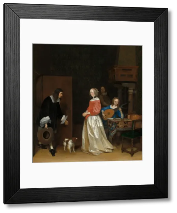 Framed Print : The Suitors Visit, c. 1658. Creator: Gerard Terborch II Framed Print : The Suitors Visit, c. 1658. Creator: Gerard Terborch II