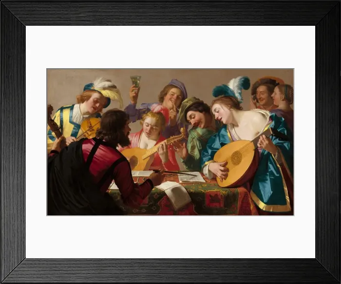 Framed Print : The Concert, 1623. Creator: Gerrit van Honthorst Framed Print : The Concert, 1623. Creator: Gerrit van Honthorst