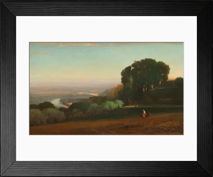 Framed Print : View of the Tiber near Perugia, 1872-1874. Creator: George Inness Framed Print : View of the Tiber near Perugia, 1872-1874. Creator: George Inness