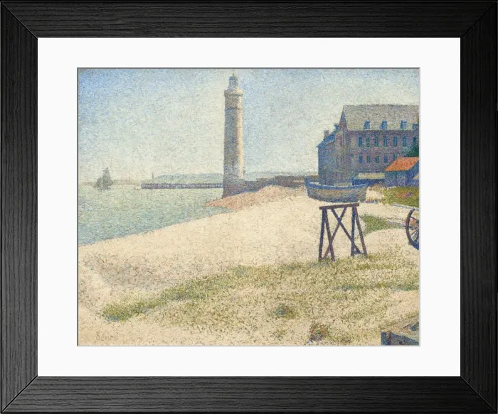 Framed Print : The Lighthouse at Honfleur, 1886. Creator: Georges-Pierre Seurat Framed Print : The Lighthouse at Honfleur, 1886. Creator: Georges-Pierre Seurat