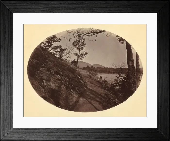Framed Print : F. W. 4 (Old Chain Battery Walk), West Point, New York, c. 1867-1868 Framed Print : F. W. 4 (Old Chain Battery Walk), West Point, New York, c. 1867-1868