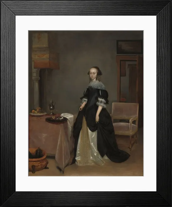Framed Print : Maria van Suchtelen, c. 1666. Creator: Gerard Terborch II Framed Print : Maria van Suchtelen, c. 1666. Creator: Gerard Terborch II