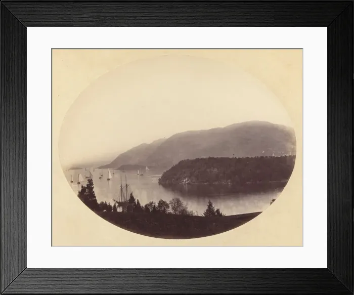 Framed Print : From Trophy Point, West Point, Hudson River, c. 1867-1868. Creator: George K Warren Framed Print : From Trophy Point, West Point, Hudson River, c. 1867-1868. Creator: George K Warren